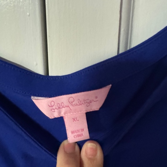 Lilly Pulitzer Royal Blue dress with Ruffled Sleeves - Picture 3 of 5